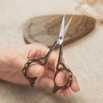 Ciseaux Vintage Personnalisés avec Boîte en Bois Gravée Outil de Couture et de Broderie Ancien Cadeau d'Anniversaire pour les Amoureux de l'Artisanat