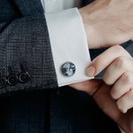 Personalizado Siempre Contigo Foto Gemelos Boda Día del Padre Memorial Regalo para el novio papá