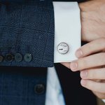 Personalizado Siempre Contigo Foto Gemelos Boda Día del Padre Memorial Regalo para el novio papá
