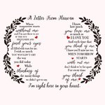 Coperta morbida personalizzata A Letter from Heaven Regalo commemorativo per amici di famiglia