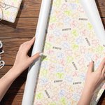 Personalized Classic Pooh Pink Wrapping Paper Set of 2