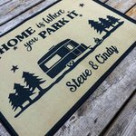 Paillasson de bienvenue Happy Campers RV Personnalisé pour Intérieur Extérieur Camping Cadeaux