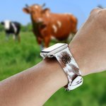 Gepersonaliseerde Faux Cowhide Design Horlogeband voor Apple