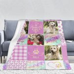 Couverture avec Photos et Nom Personnalisés pour Chien et Chat Cadeau de Noël pour les Amoureux des Animaux de Compagnie