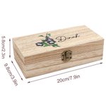 Boîte de Rangement en Bois Personnalisée avec Fleur de Naissance et Nom Cadeau pour Femme