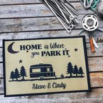 Paillasson de bienvenue Happy Campers RV Personnalisé pour Intérieur Extérieur Camping Cadeaux