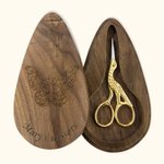 Forbici da ricamo artistiche personalizzate in stile europeo e cicogna con custodia in legno