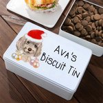 Personalized Metal Christmas Dog Food Treat Tin Christmas Pet Gifts