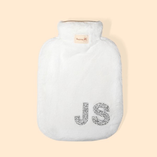 Personalised Hot Water Bottle with Soft Fleece Cover