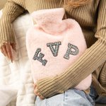 Personalized Hot Water Bottle with Soft Fleece Cover
