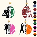 Ambientador Personalizado de Fieltro de Béisbol con Nombre Decoración de Coche Regalo de Cumpleaños para los Amantes del Balón