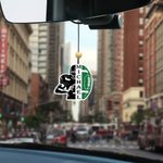 Ambientador Personalizado de Fieltro de Béisbol con Nombre Decoración de Coche Regalo de Cumpleaños para los Amantes del Balón