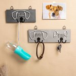Gepersonaliseerde houten honden oren riem houder met naam en haak muur decoratie verjaardag housewarming cadeau voor hondenliefhebber