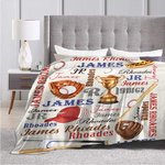 Couverture polaire personnalisée avec nom pour le Baseball Cadeau d'anniversaire pour l'amateur de sport de baseball