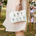 Trousse de Maquillage Personnalisée avec 1-10 Noms et Fleurs de Naissance Cadeau Anniversaire Fête des Mères pour Femme