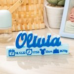 Personalised 3D Printing Birth Announcement Home Decor for Newborn Gift
