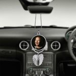 Personalised Angel Wings Memorial Photo Pendant