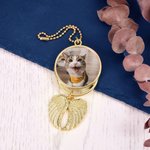 Personalised Angel Wings Memorial Photo Pendant
