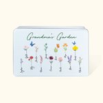 Boîte métalique de fleurs aquarelles personnalisées pour la famille