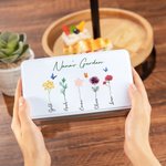 Boîte métalique de fleurs aquarelles personnalisées pour la famille