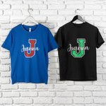 T-Shirt ou Sweat à Capuche Personnalisé avec Initiale Nom ou Motif Football Américain Cadeau pour Enfant Adulte