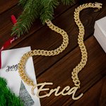 Personligt Iced Out kubanskt halsband med namnhänge Hip Hop Zirkon smycken Födelsedag Alla hjärtans dag Present till Hip-hop fans