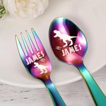 Gepersonaliseerd bestek uit de Jurassic Dinosaur Series Gift voor kinderen
