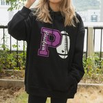 T-Shirt ou Sweat à Capuche Personnalisé avec Initiale Nom ou Motif Football Américain Cadeau pour Enfant Adulte