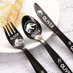 Gepersonaliseerd bestek uit de Jurassic Dinosaur Series Gift voor kinderen