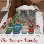 Personalisierte weiche Familiendecke mit 1-6 Namen Muttertag Weihnachtsgeschenk für Mama Familie
