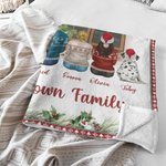 Personalisierte weiche Familiendecke mit 1-6 Namen Muttertag Weihnachtsgeschenk für Mama Familie