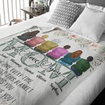 Personalisierte weiche Familiendecke mit 1-6 Namen Muttertag Weihnachtsgeschenk für Mama Familie