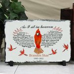 Personalized Cardinal Slate Home Decor Sympathy Memory Gift