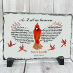 Personalized Cardinal Slate Home Decor Sympathy Memory Gift
