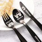 Gepersonaliseerde Extreme Stunt Truck Thema Bestekset Cadeau voor Kinderen