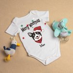 Onesie bébé personnalisé Merry Dog Woofmas Cartoon Style