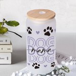 Personalized Dog Mom Cup with Lid and Straw