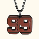 Collier Acier Inoxydable Personnalisé avec Prénom et Chiffre Cadeau pour Amateur de Football Américain