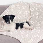 Personalized Paw Print Soft Fleece Blanket with Name Birthday Gift for Pet Lovers