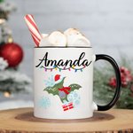 Personalized Christmas Dinosaur Enamel Mug