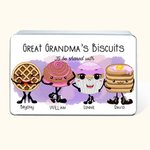 Personalized Food Grade Metal Pink Characters Biscuit Tin with Name Birthday Gift for Family