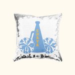 Housse de coussin à paillettes personnalisée Ball Game Cheerleading Cadeau pour les amoureux du sport
