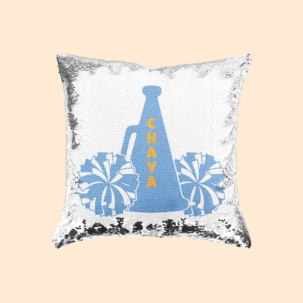 Personalizzato gioco della palla Cheerleading Sequin cuscino copertina regalo per gli amanti dello sport