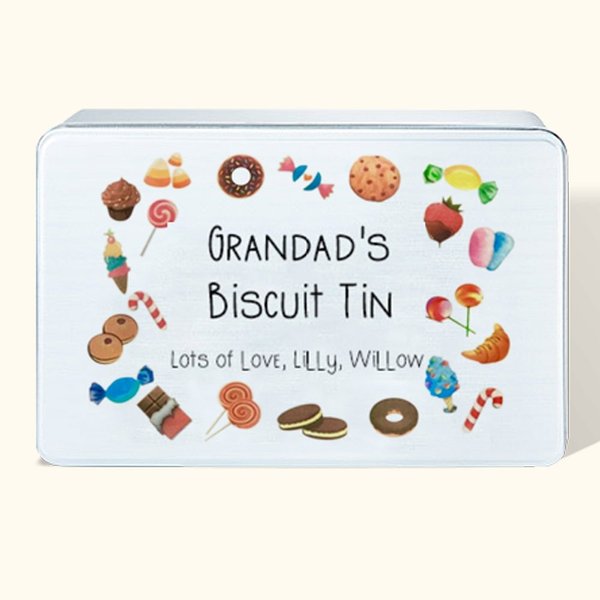 Personalised Metal Sweets and Biscuit Tin