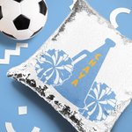 Housse de coussin à paillettes personnalisée Ball Game Cheerleading Cadeau pour les amoureux du sport