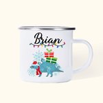 Personalized Christmas Dinosaur Camp Mug