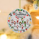 Céramique personnalisée Cette grand-mère appartient à l'ornement de Noël Grand-mère Xmas Gift