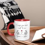 Personalised I Wish You Lived Next To Me Long Distance Mug with Name Gift for Friend Lover Neighbor Valentine's Day Housewarming Christmas