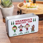 Personalized Christmas Stick Family Clip Art Metal Biscuit Tin