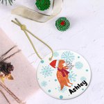 Personalized Christmas Ceramic Ornament